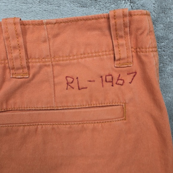 Polo Ralph Lauren Cargo Shorts Boys Size 18 Orange Vintage 90's Y2K - Picture 6 of 6